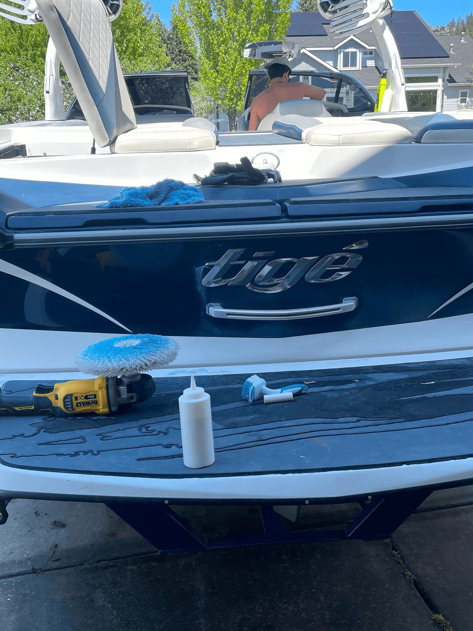 Professional marina service illustration